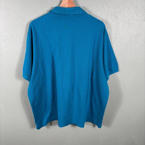 Lacoste Men Size 8 Turqoise Classic Original Fit Short Sleeve Golf Casual Shirt* - Picture 8 of 9